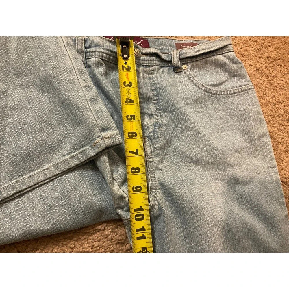 Gloria Vanderbilt Jeans Women's Amanda  Size 12P Blue Cotton Blend Straight Leg - Picture 5 of 7